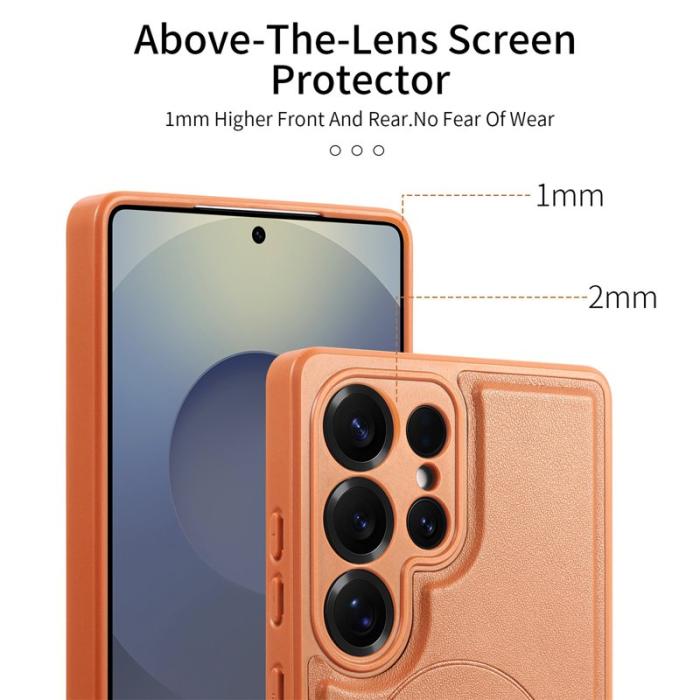 CASENEO - CASENEO Samsung Galaxy S25 Ultra Fodral - PU Läder - Brun