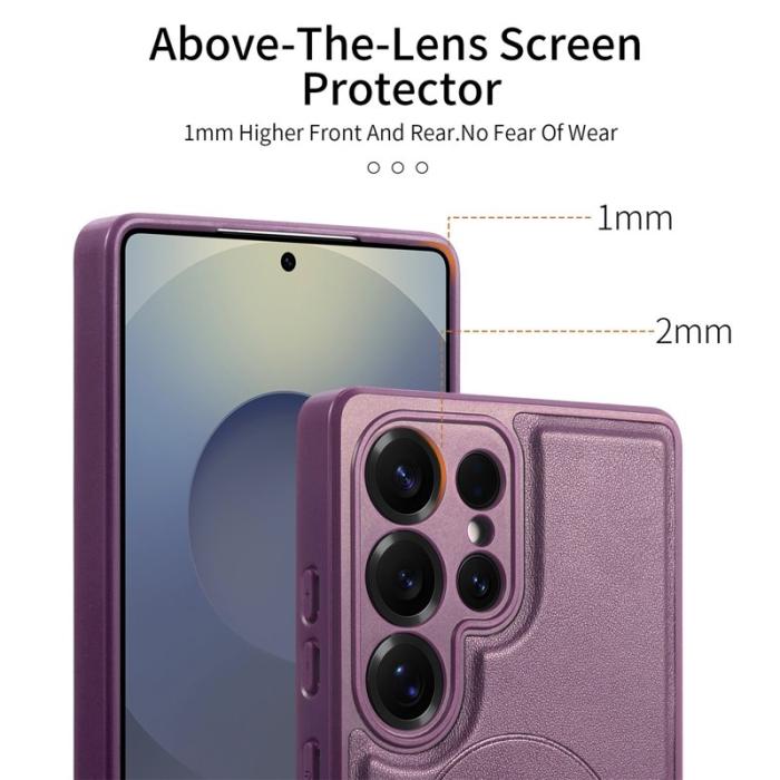 CASENEO - CASENEO Samsung Galaxy S25 Ultra Fodral - PU Läder - Lila