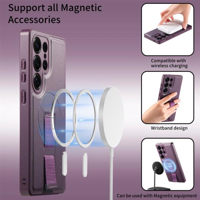 CASENEO - CASENEO Samsung Galaxy S25 Ultra Fodral - PU Läder - Lila