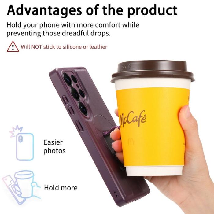 CASENEO - CASENEO Samsung Galaxy S25 Ultra Fodral - PU Läder - Lila