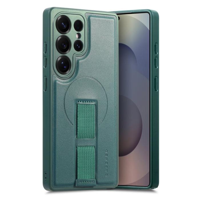 CASENEO - CASENEO Samsung Galaxy S25 Ultra Fodral - PU Läder + PC - Grön