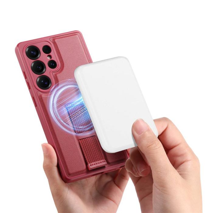 CASENEO - CASENEO Samsung Galaxy S25 Ultra Fodral - PU Läder - Röd