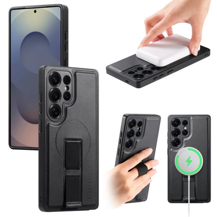 CASENEO - CASENEO Samsung Galaxy S25 Ultra Fodral - PU Läder - Svart