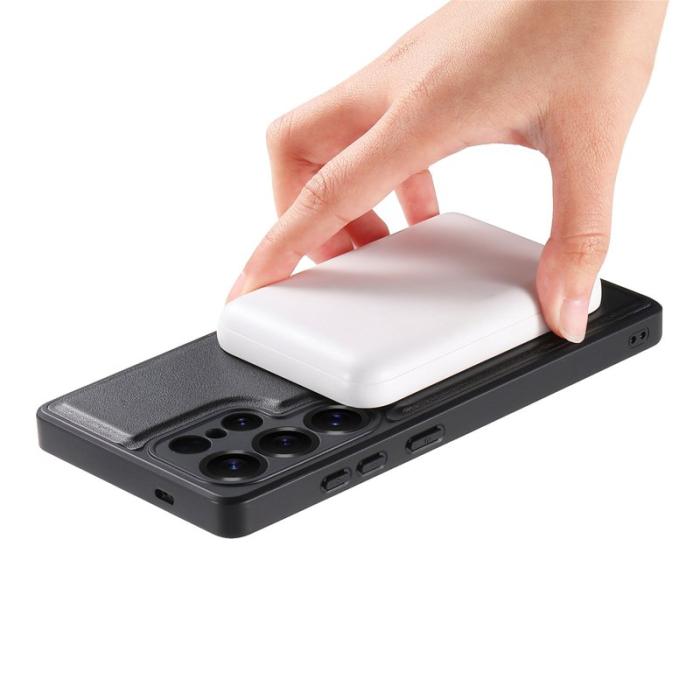 CASENEO - CASENEO Samsung Galaxy S25 Ultra Fodral - PU Läder - Svart