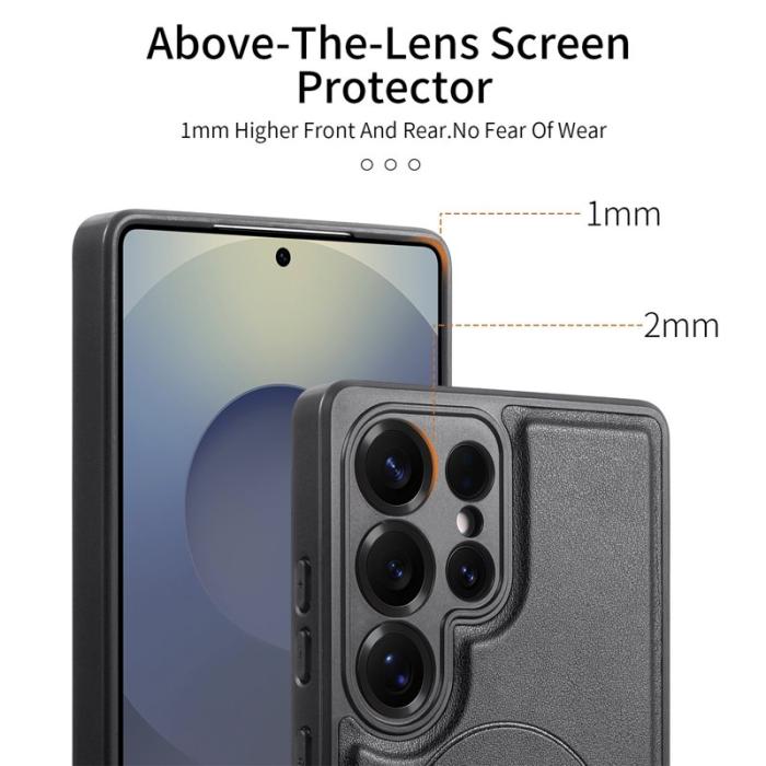 CASENEO - CASENEO Samsung Galaxy S25 Ultra Fodral - PU Läder - Svart