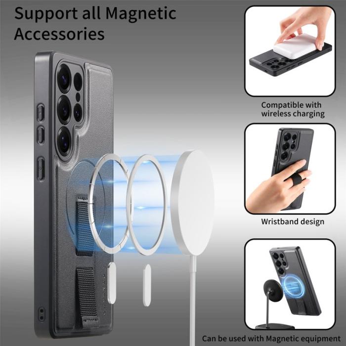 CASENEO - CASENEO Samsung Galaxy S25 Ultra Fodral - PU Läder - Svart