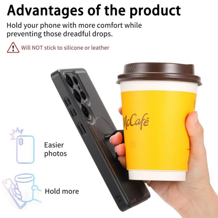 CASENEO - CASENEO Samsung Galaxy S25 Ultra Fodral - PU Läder - Svart