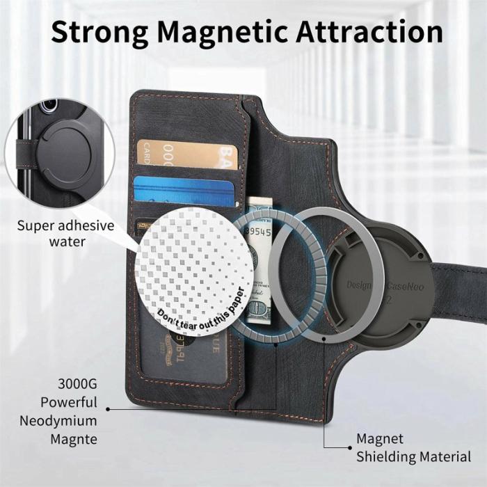 CASENEO - CASENEO Samsung Galaxy Z Fold3 5G Fodral Äkta läder - Svart