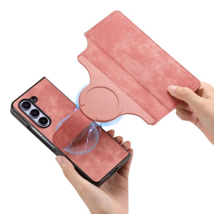 CASENEO - CASENEO Samsung Galaxy Z Fold5 Fodral 2-in-1 Äkta läder - Rosa