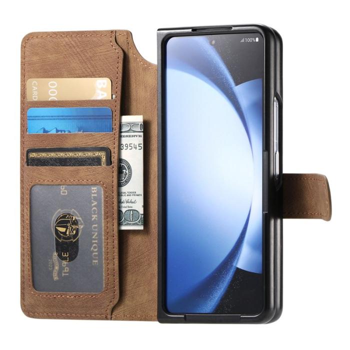 CASENEO - CASENEO Samsung Galaxy Z Fold6 Fodral KonstLäder - Brun