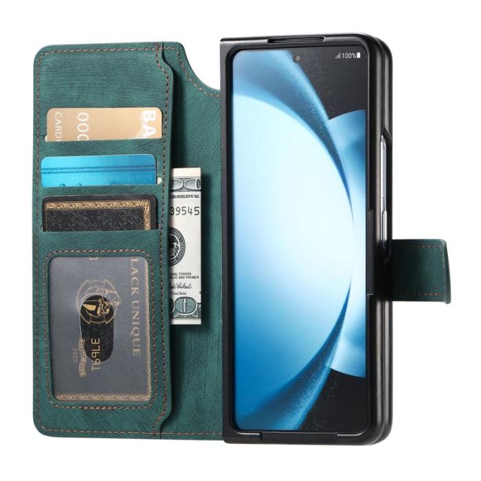 CASENEO - CASENEO Samsung Galaxy Z Fold6 Fodral Äkta läder - Grön