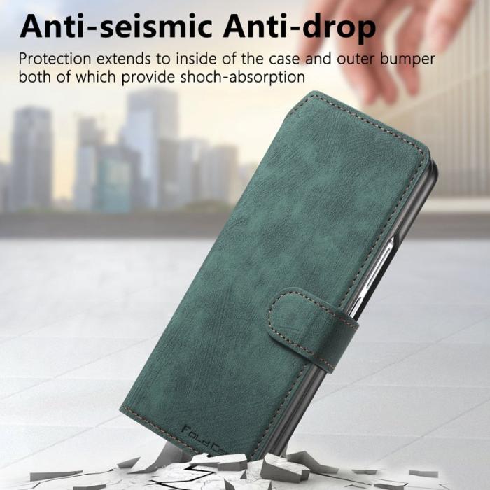 CASENEO - CASENEO Samsung Galaxy Z Fold6 Fodral Äkta läder - Grön