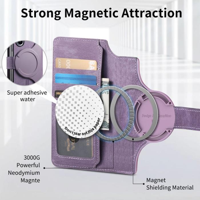 CASENEO - CASENEO Samsung Galaxy Z Fold6 Fodral Äkta läder - Lila