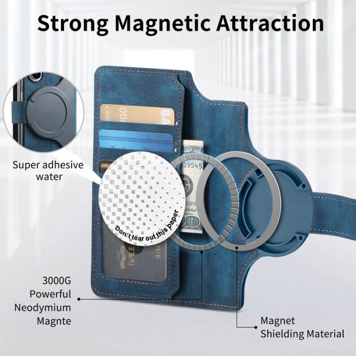 CASENEO - CASENEO Samsung Galaxy Z Fold6 Fodral Äkta läder - Mörkblå