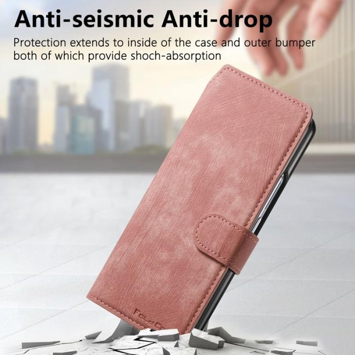 CASENEO - CASENEO Samsung Galaxy Z Fold6 Fodral Äkta läder - Rosa