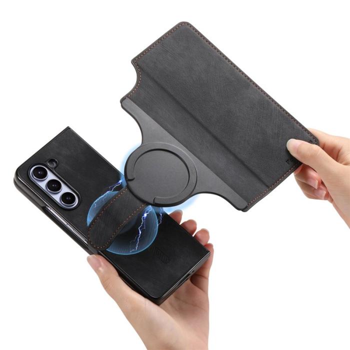 CASENEO - CASENEO Samsung Galaxy Z Fold6 Fodral Äkta läder - Svart