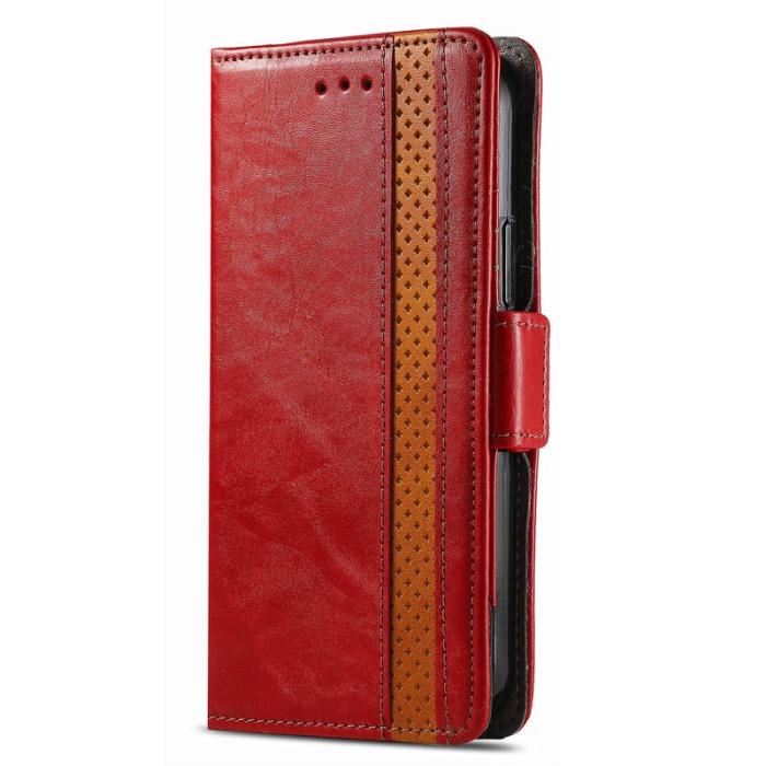 CASENEO - CASENEO Xiaomi 13T / 13T Pro Fodral Äkta läder - Röd
