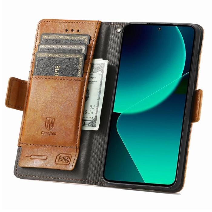 CASENEO - CASENEO Xiaomi 13T / 13T Pro / Redmi K60 Ultra Skal - PU Läder - Ljusbrun