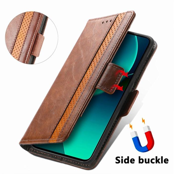 CASENEO - CASENEO Xiaomi 13T / 13T Pro Skal Äkta läder - Mörkbrun