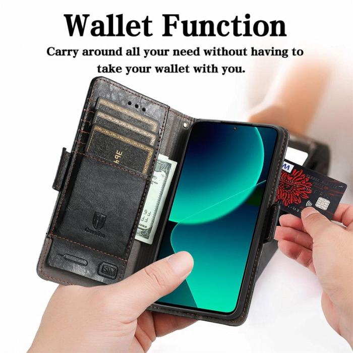 CASENEO - CASENEO Xiaomi 13T / 13T Pro Skal Äkta läder - Svart