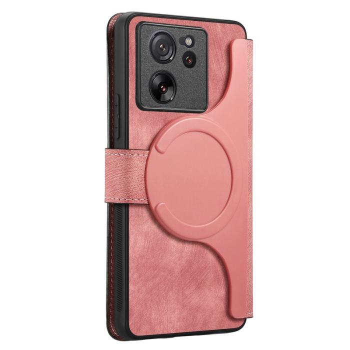 CASENEO - CASENEO Xiaomi 13T Fodral - Äkta läder - Detachable - Rosa