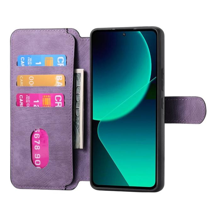 CASENEO - CASENEO Xiaomi 13T Fodral - Äkta läder - Lila