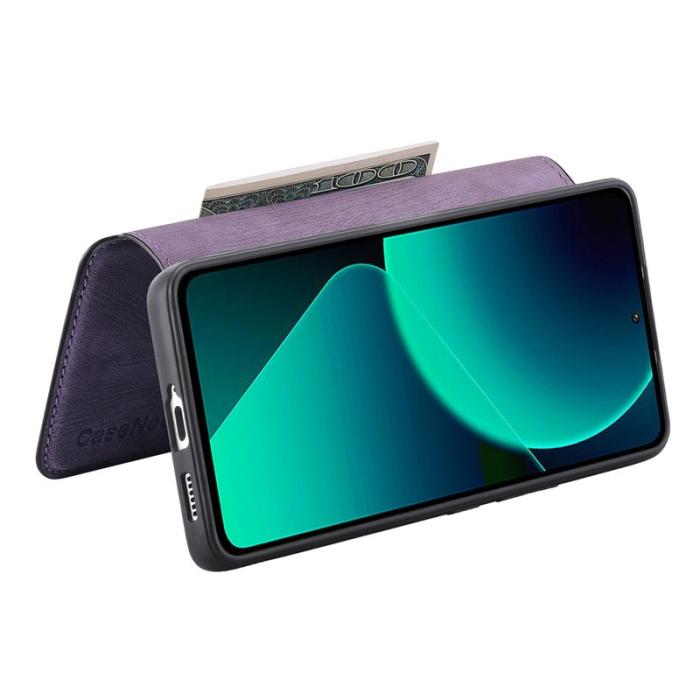 CASENEO - CASENEO Xiaomi 13T Fodral - Äkta läder - Lila