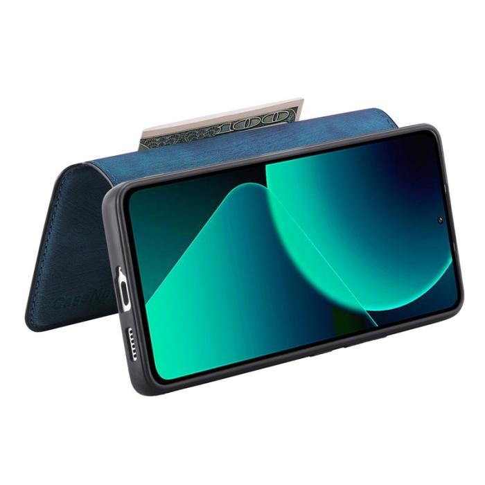 CASENEO - CASENEO Xiaomi 13T Fodral - Äkta läder - Mörkblå