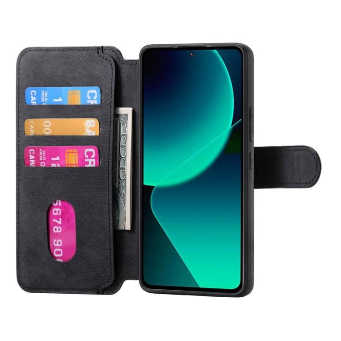 CASENEO - CASENEO Xiaomi 13T Fodral - Äkta läder - Svart