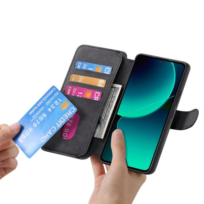 CASENEO - CASENEO Xiaomi 13T Fodral - Äkta läder - Svart