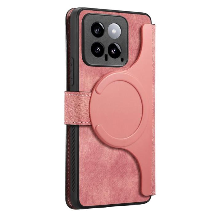 CASENEO - CASENEO Xiaomi 14 Plånboksfodral Konstläder - Detachable - Rosa
