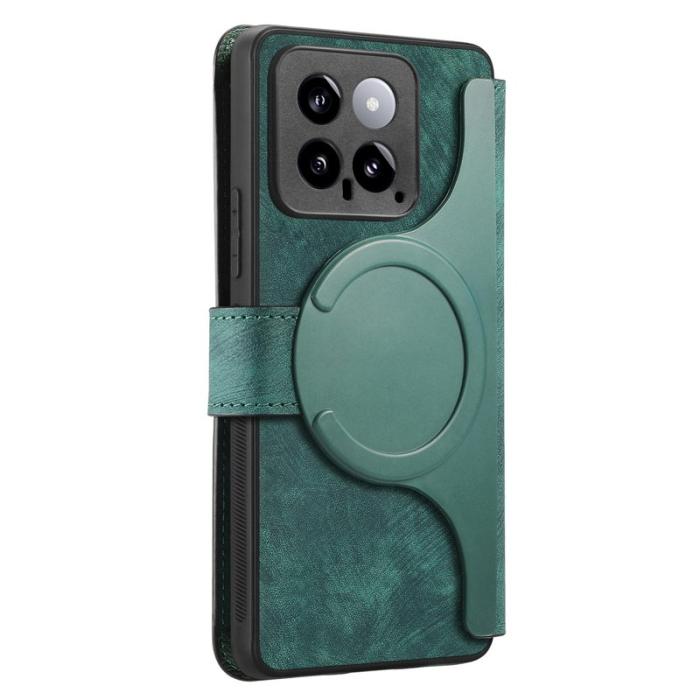 CASENEO - CASENEO Xiaomi 14 Plånboksfodral Konstläder - Grön