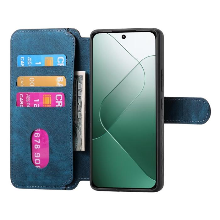 CASENEO - CASENEO Xiaomi 14 Plånboksfodral Konstläder - Blå