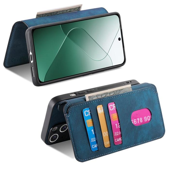 CASENEO - CASENEO Xiaomi 14 Plånboksfodral Konstläder - Blå