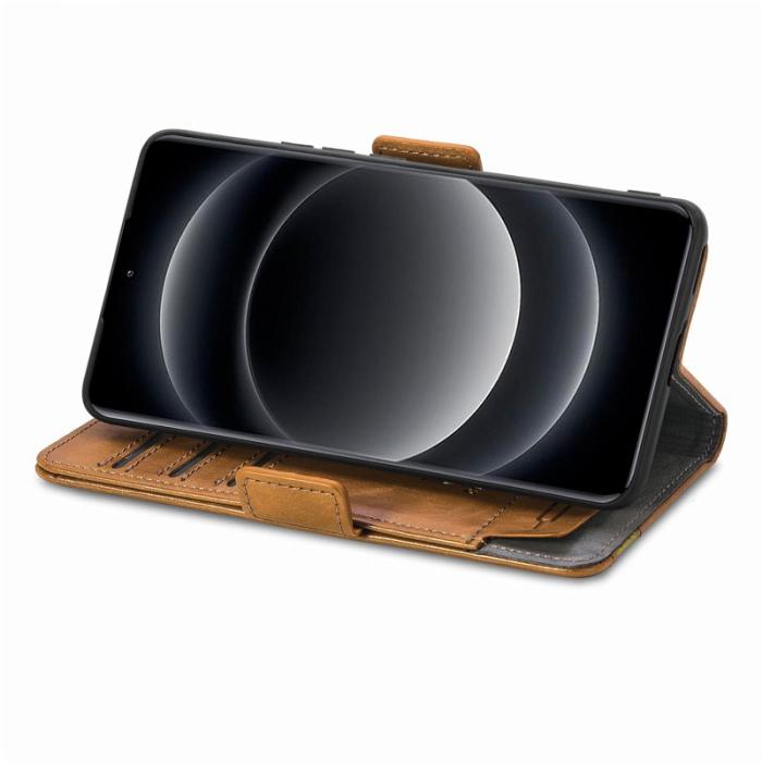 CASENEO - CASENEO Xiaomi 14 Ultra Skal PU Läder Fodral - Ljusbrun