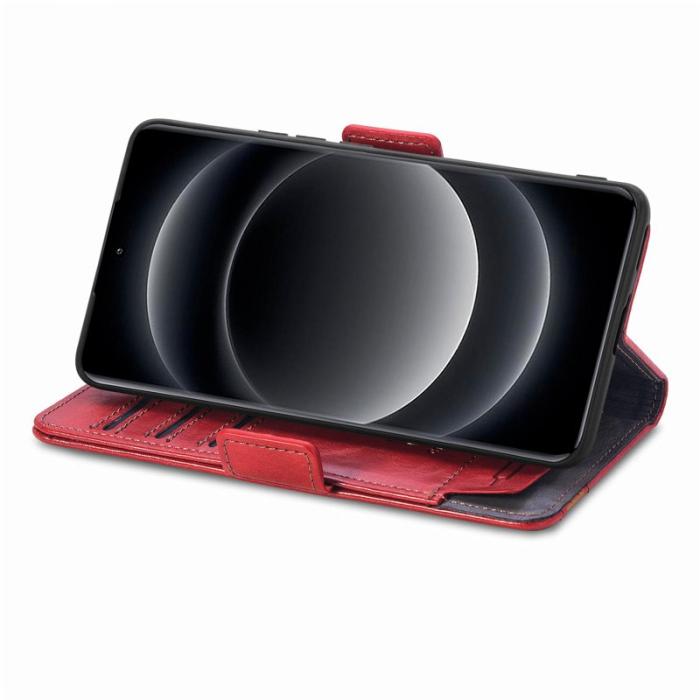 CASENEO - CASENEO Xiaomi 14 Ultra Skal PU Läder Fodral - Röd