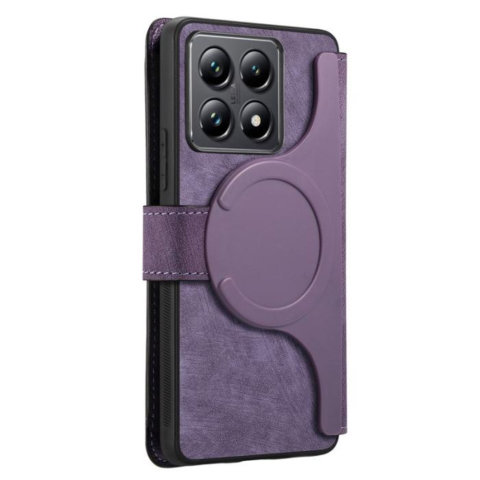 CASENEO - CASENEO Xiaomi 14T Fodral - Äkta läder - Lila