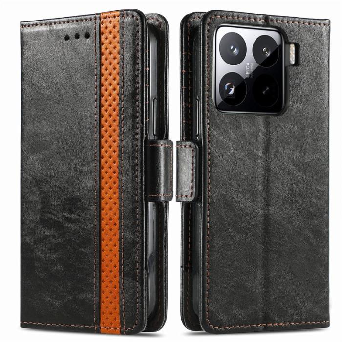 CASENEO - CASENEO Xiaomi 15 Skal PU Läder Fodral med RFID - Svart