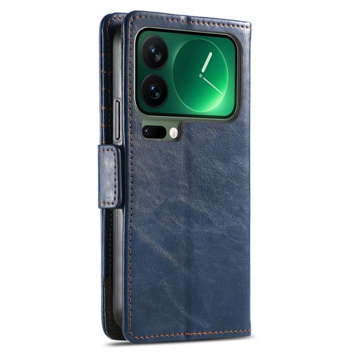 CASENEO - CASENEO Xiaomi 17 Pro Plånboksfodral Konstläder Ställ med RFID - Blå