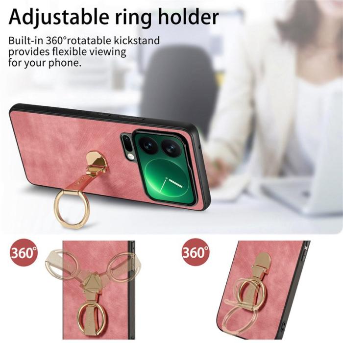 CASENEO - CASENEO Xiaomi 17 Pro Fodral Retro Konstläder - Rosa