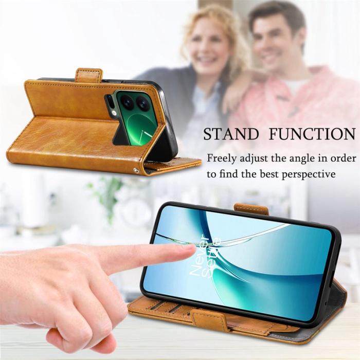 CASENEO - CASENEO Xiaomi 17 Pro Max Skal PU Läder Fodral - Ljusbrun