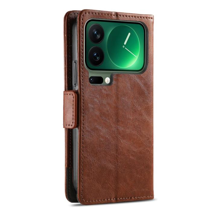 CASENEO - CASENEO Xiaomi 17 Pro Max Skal PU Läder - Mörkbrun