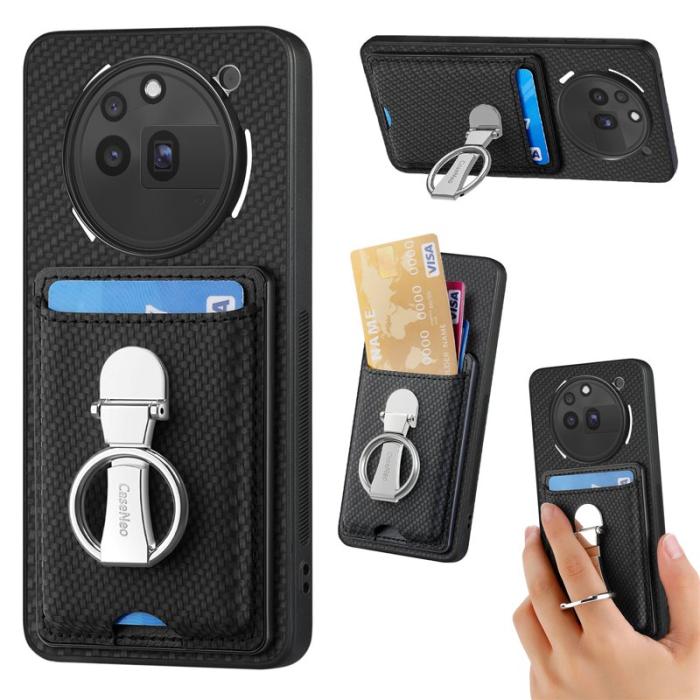 CASENEO - D.G Ming For Nothing Phone (3a) Pro Skal Äkta läder - Svart