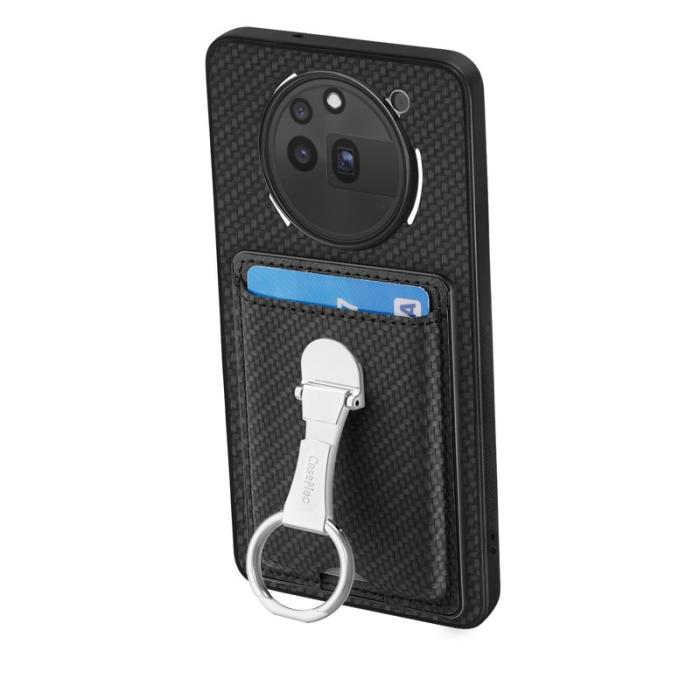 CASENEO - D.G Ming For Nothing Phone (3a) Pro Skal Äkta läder - Svart