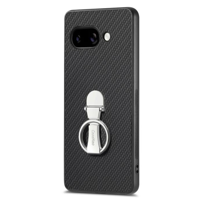 CASENEO - D.G Ming Google Pixel 9a Fodral Kickstand KonstLäder - Svart
