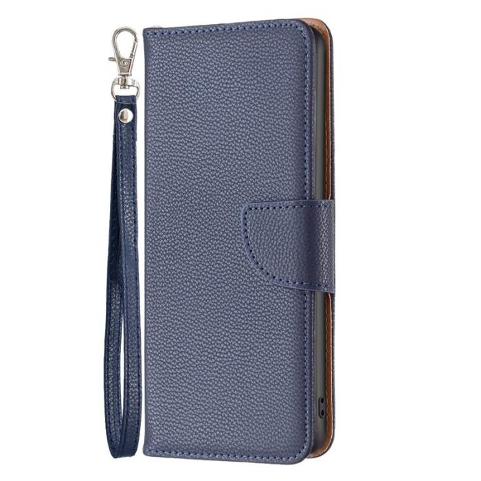 BINFEN COLOR - D.G Ming iPhone 14 Wallet Fodral Äkta läder - Mörkblå