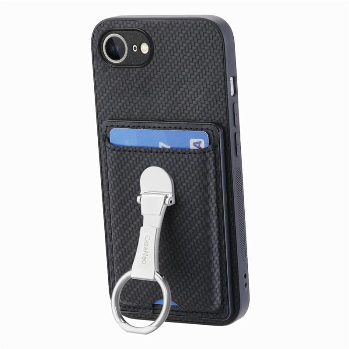 CASENEO - D.G Ming iPhone 16 Skal Äkta läder - Svart