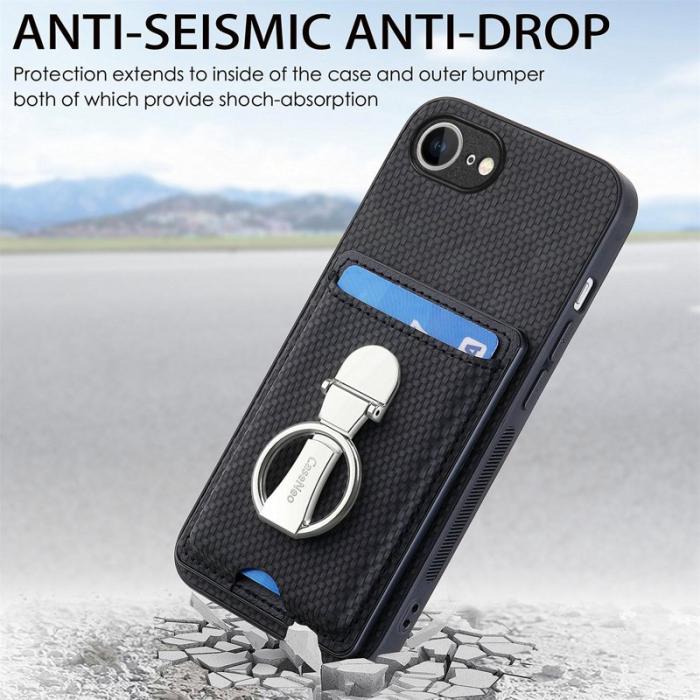 CASENEO - D.G Ming iPhone 16 Skal Äkta läder - Svart