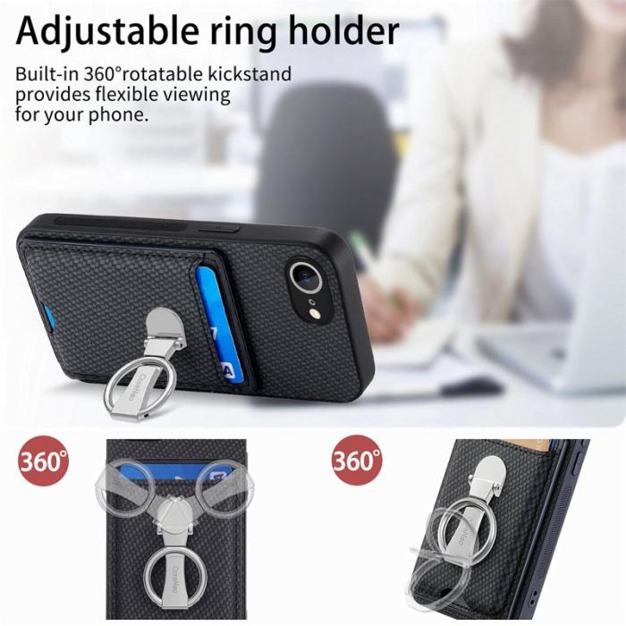 CASENEO - D.G Ming iPhone 16 Skal Äkta läder - Svart