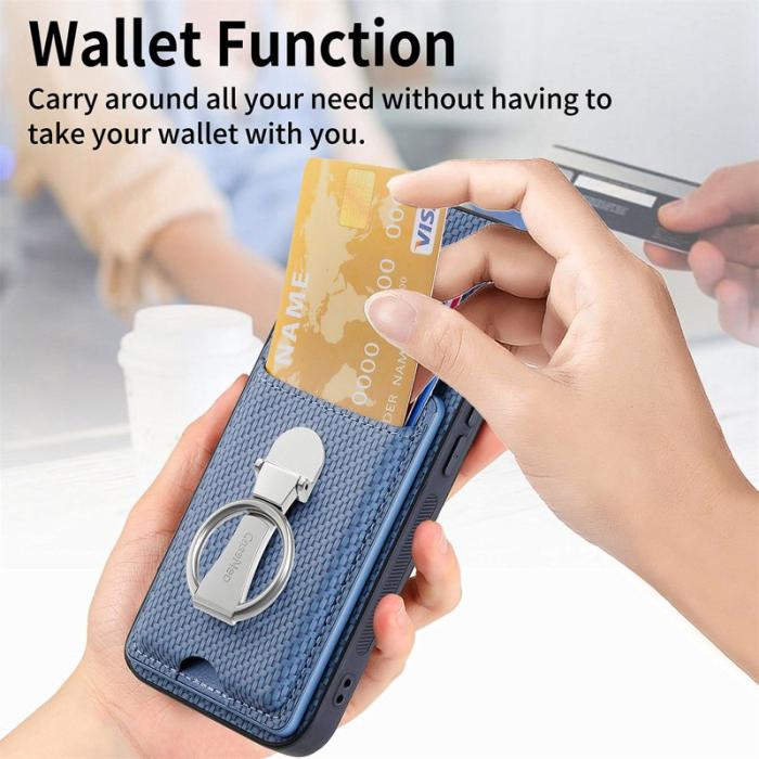 CASENEO - D.G Ming iPhone 16e Skal Äkta läder - Blå